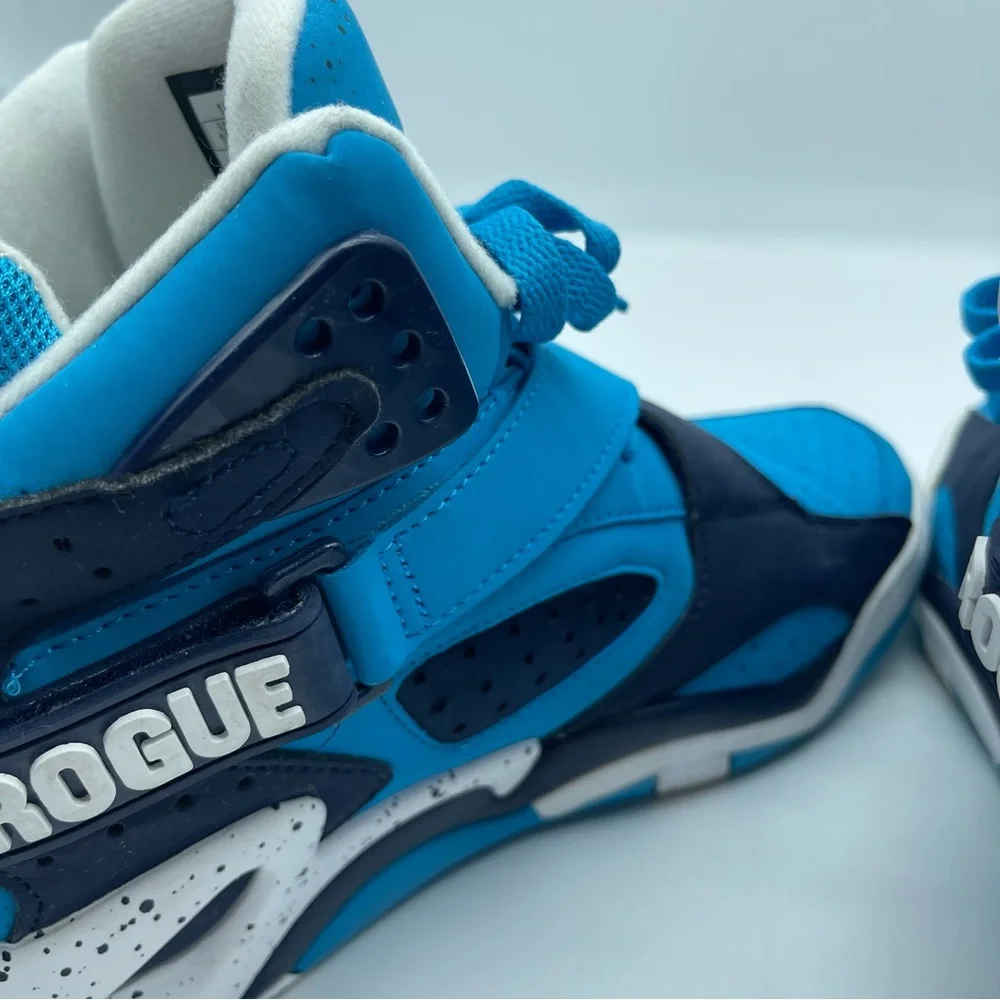 Patrick Ewing Shoes 10.5 Blue White Rogue Lace Up Athletic High Tops - Picture 12 of 13